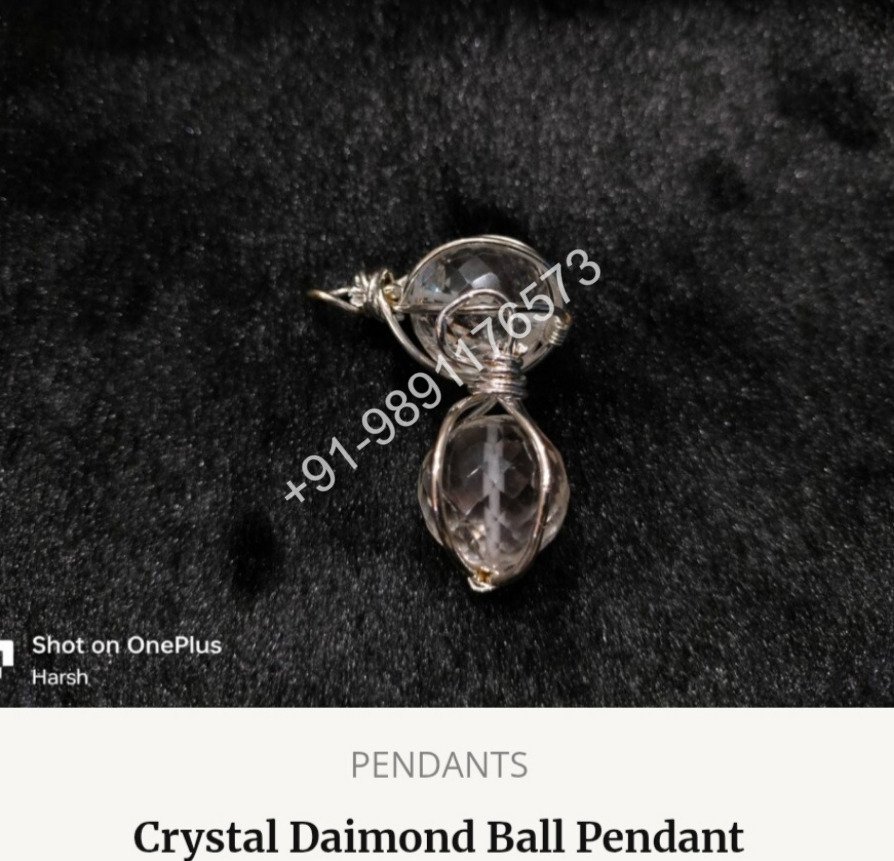 CRYSTAL DIAMOND BALL PENDANT